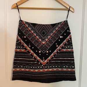 Embroidered, Embellished Romeo + Juliet Mini skirt